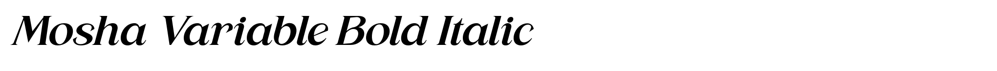 Mosha Variable Bold Italic image